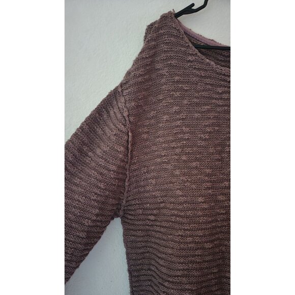 Free People Textured Crew Neck Sweater - Brown - Picture 4 of 9